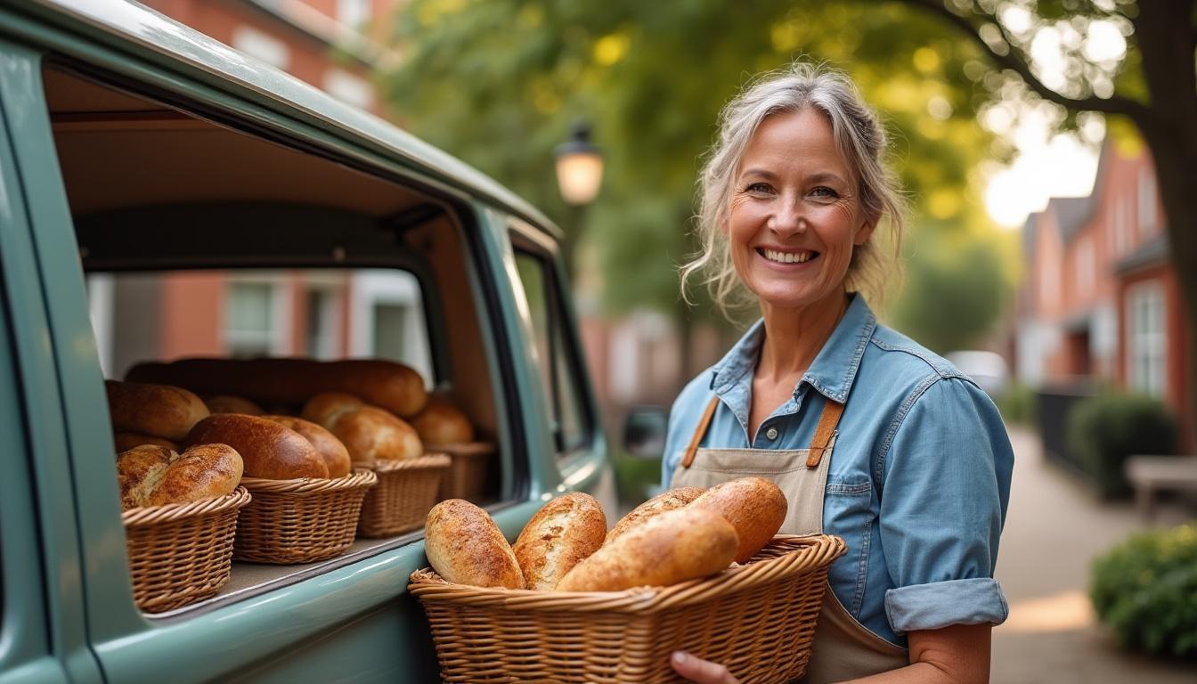 découvrez l'arrivée conviviale de michèle et sa tournée de pain, un moment chaleureux qui fait vibrer tout le quartier au son du klaxon.